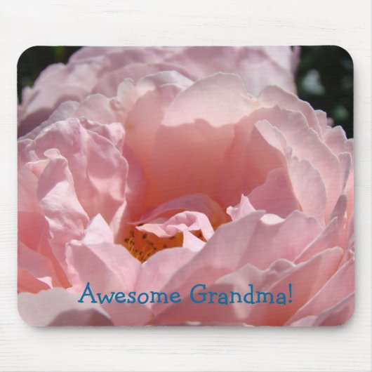 Phantastische Oma! Mousepad Rosa Rose Blume (Vorne)