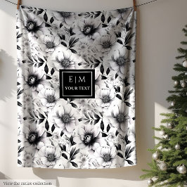 Phantastische opulente Schwarz-Weiß-Blume Decke