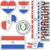 Phantastische Paraguay-Formen-Staatssymbole Aufkleber (Vorderseite)