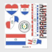 Phantastische Paraguay-Formen-Staatssymbole Aufkleber (Blatt)