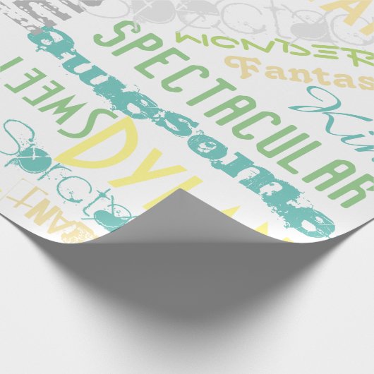 Phantastische Personalisierte Blues Grüntöne jedes Geschenkpapier (Ecke)