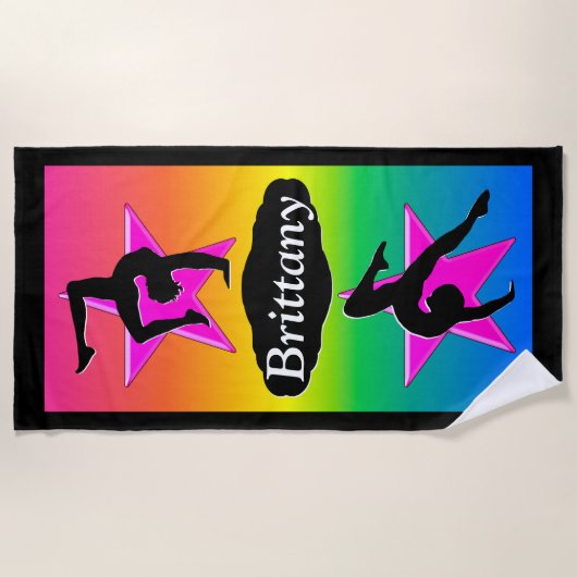 PHANTASTISCHE PERSONALISIERTE GYMNASTICS STRANDSTA STRANDTUCH (Vorderseite)