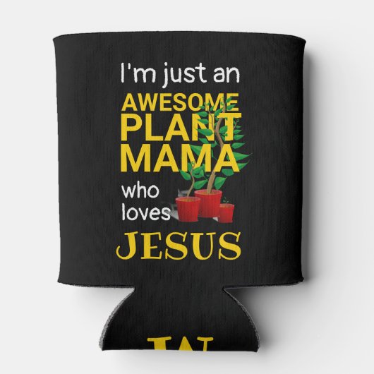 PHANTASTISCHE PFLANZE MAMA LIEBEN JESUS Monogramm Dosenkühler (Rückseite)