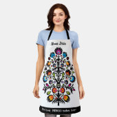 🤩 Phantastische polnische Folk Wycinanki Schürze (Getragen)