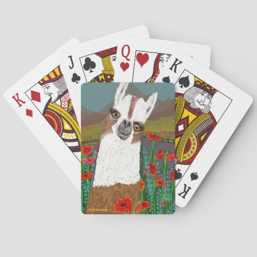 Phantastische Poppies und Mama Llama Spielkarten (Rückseite)