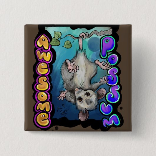 Phantastische Possum Button (Vorderseite)