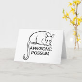Phantastische Possum Karte (Gelbe Blume)