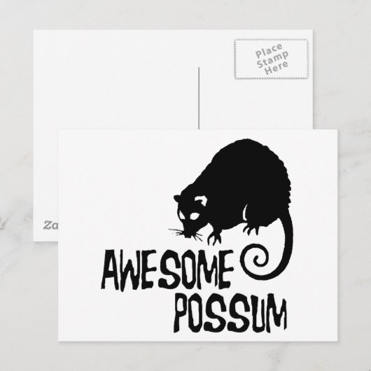 Phantastische Possum Postkarte (Vorne/Hinten)