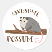 Phantastische Possum Runder Aufkleber (Vorderseite)