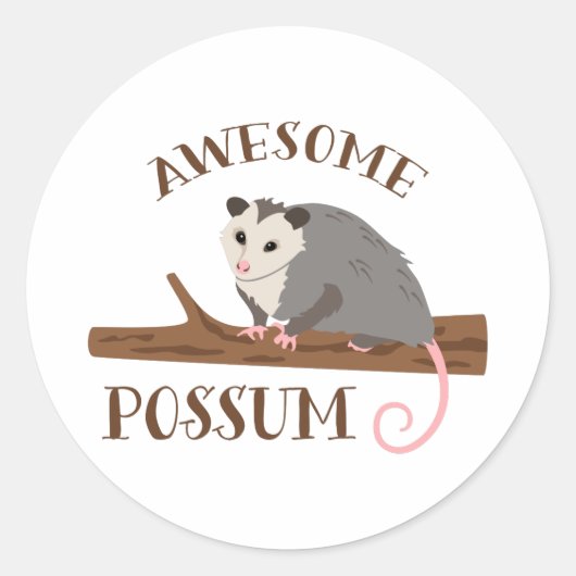 Phantastische Possum Runder Aufkleber (Vorderseite)