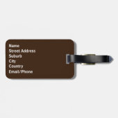 PHANTASTISCHE POSTIVE HAPPTEXT BROWN RAINBOW FARBE GEPÄCKANHÄNGER (Rückseite horizontal)