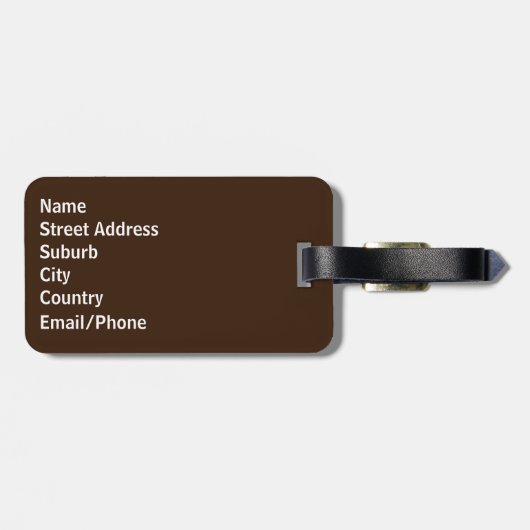 PHANTASTISCHE POSTIVE HAPPTEXT BROWN RAINBOW FARBE GEPÄCKANHÄNGER (Rückseite horizontal)