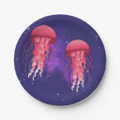 Phantastische Quallen im Weltraum Pappteller (Vorderseite)