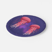 Phantastische Quallen im Weltraum Pappteller (Schrägansicht)