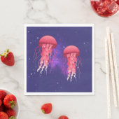 Phantastische Quallen im Weltraum Serviette (Beispiel)