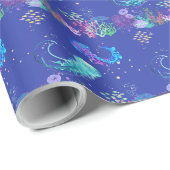 Phantastische Quallen unter Wasser Geschenkpapier (Rolleneckpunkt)