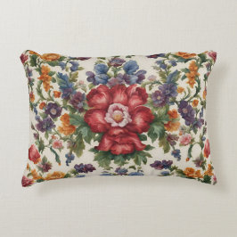 Phantastische, raffinierte rote Blume und empfindl Dekokissen