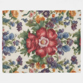Phantastische, raffinierte rote Blume und empfindl Fleecedecke (Vorderseite (Horizontal))