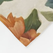 Phantastische, raffinierte rote Blume und empfindl Fleecedecke (Ecke)