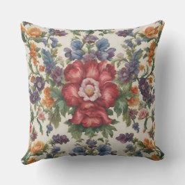 Phantastische, raffinierte rote Blume und empfindl Kissen