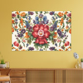 Phantastische, raffinierte rote Blume und empfindl Leinwanddruck (Insitu (Wohnzimmer))