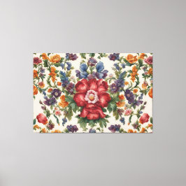 Phantastische, raffinierte rote Blume und empfindl Leinwanddruck