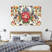 Phantastische, raffinierte rote Blume und empfindl Leinwanddruck (Insitu (Schlafzimmer))