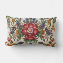 Phantastische, raffinierte rote Blume und empfindl Lendenkissen