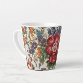 Phantastische, raffinierte rote Blume und empfindl Milchtasse (Linke Ecke)