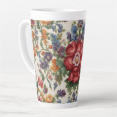 Phantastische, raffinierte rote Blume und empfindl Milchtasse (Linke Ecke)