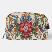 Phantastische, raffinierte rote Blume und empfindl Waschbeutel (Rückseite)