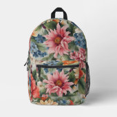 Phantastische, raffinierte und farbenfrohe Sommer- Bedruckter Rucksack (Vorderseite)