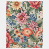 Phantastische, raffinierte und farbenfrohe Sommer- Fleecedecke (Vorderseite)