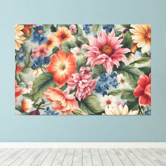 Phantastische, raffinierte und farbenfrohe Sommer- Leinwanddruck (Insitu (Holzboden))