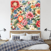 Phantastische, raffinierte und farbenfrohe Sommer- Leinwanddruck (Insitu (Schlafzimmer))