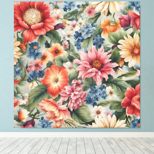 Phantastische, raffinierte und farbenfrohe Sommer- Leinwanddruck (Insitu (Holzboden))