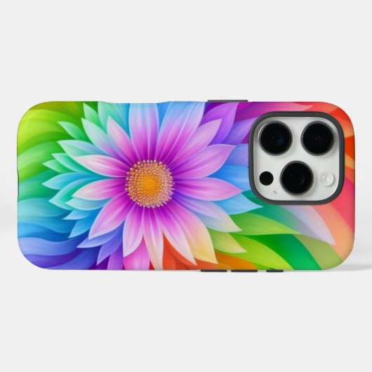 Phantastische Rainbow-Blume Case-Mate iPhone Hülle (Rückseite (Horizontal))