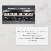 Phantastische Realistisch-Piano-Tastatur Visitenkarte (Vorne/Hinten)