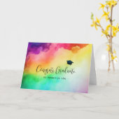Phantastische Regenbogenfarben Abstrakter Design-A Karte (Gelbe Blume)