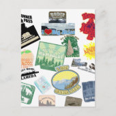 Phantastische Reiserollage Postkarte (Vorderseite)