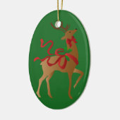 phantastische Rentiere Keramik Ornament (Links)