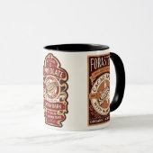 Phantastische Retro-Kunst Shadbkosha und Cocoa Bro Tasse (VorderseiteRechts)