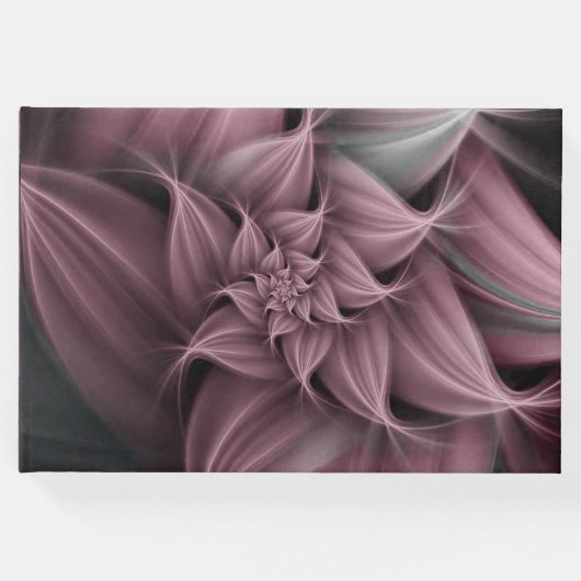 Phantastische Rose Blume Fraktal Informationen Rüc Gästebuch (Vorderseite)