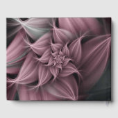 Phantastische Rose Blume Fraktal Informationen Rüc Gästebuch (Rückseite)