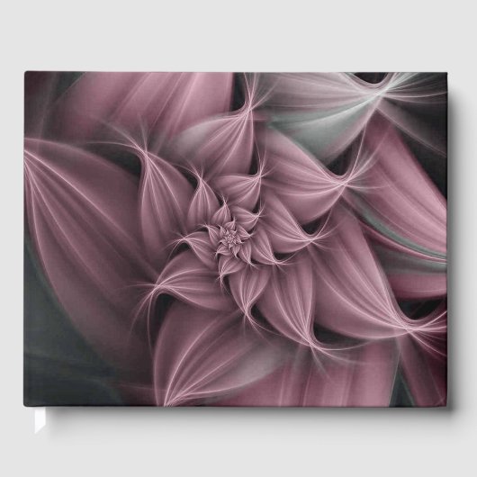 Phantastische Rose Blume Fraktal Informationen Rüc Gästebuch (Vorderseite)