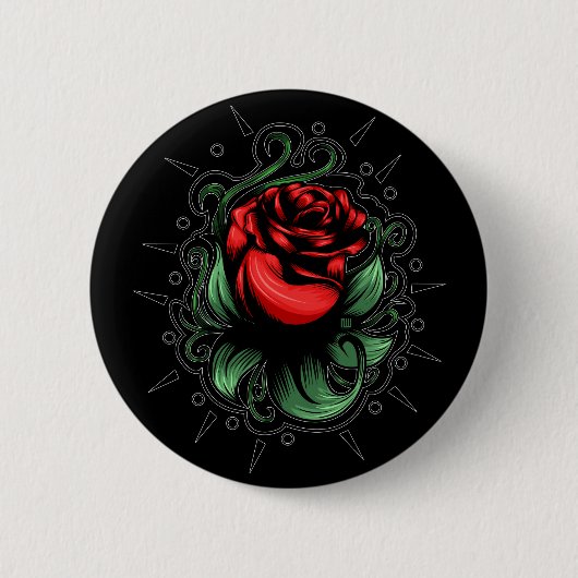 Phantastische Rose Button (Vorderseite)