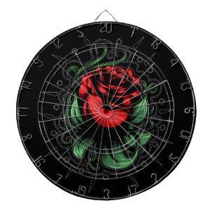 Phantastische Rose Dartscheibe