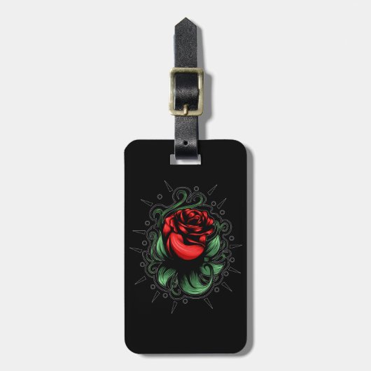 Phantastische Rose Gepäckanhänger (Vorderseite vertikal)
