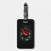 Phantastische Rose Gepäckanhänger (Rückseite vertikal)