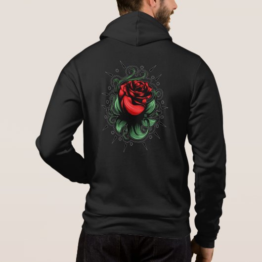 Phantastische Rose Hoodie (Rückseite)